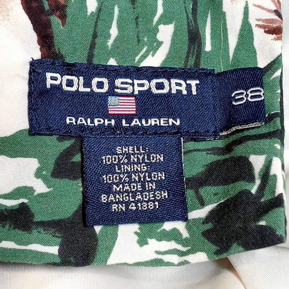 VTG Ralph Lauren POLO Sport Board Shorts Size 38 Swim Trunks Hawaiian Surfing - Picture 4 of 7